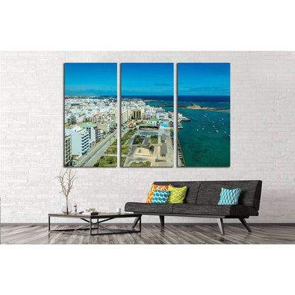 Cityscape of Arrecife, the capital city of Lanzarote island, Spain №1765 Ready to Hang Canvas PrintCanvas art arrives ready to hang, with hanging accessories included and no additional framing required. Every canvas print is hand-crafted, made on-demand a