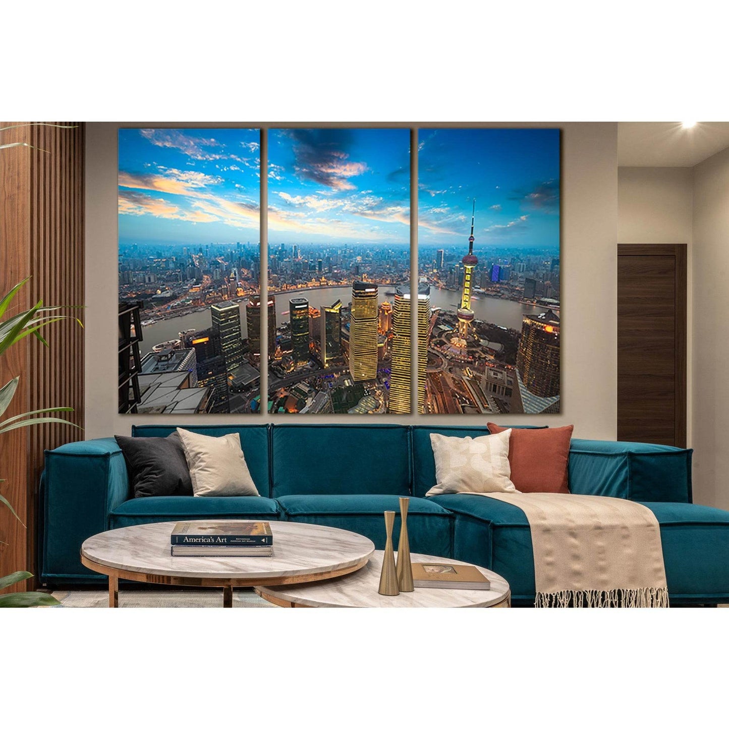 Cityscape Shanghai China №SL1461 Ready to Hang Canvas Print - Zellart Canvas Prints 0new, ALL_Products, CITYSCAPES & SKYLINES