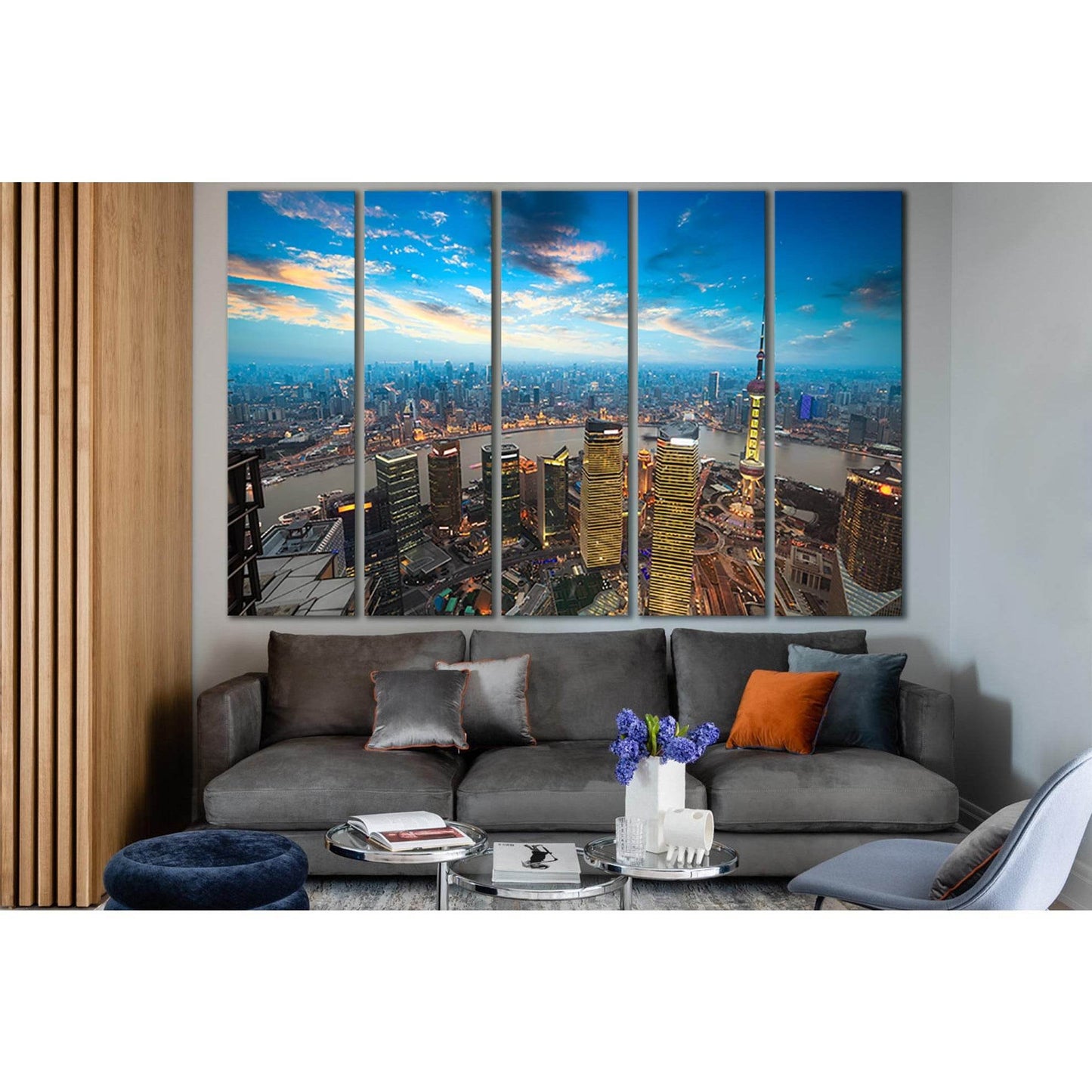 Cityscape Shanghai China №SL1461 Ready to Hang Canvas Print - Zellart Canvas Prints 0new, ALL_Products, CITYSCAPES & SKYLINES