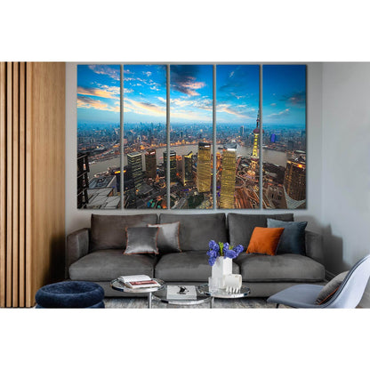 Cityscape Shanghai China №SL1461 Ready to Hang Canvas Print - Zellart Canvas Prints 0new, ALL_Products, CITYSCAPES & SKYLINES