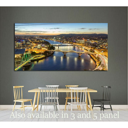 Cityscape Skyline at Twilight Dusk in Summer, Queensland, Australia №2295 Ready to Hang Canvas PrintCanvas art arrives ready to hang, with hanging accessories included and no additional framing required. Every canvas print is hand-crafted, made on-demand