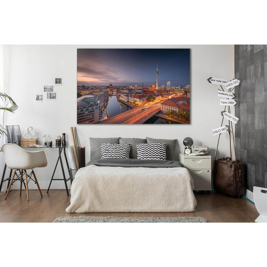 Cityscapes Germany Berlin №SL316 Ready to Hang Canvas Print - Zellart Canvas Prints 0new, ALL_Products, Cityscapes & Skylines