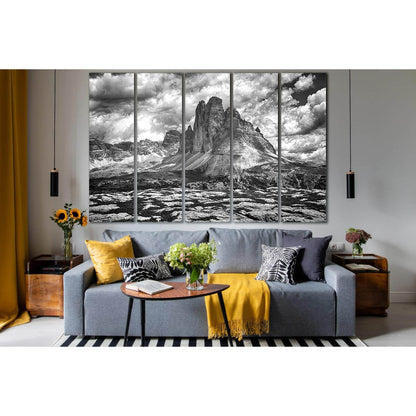 Cliffs In Black And White №SL831 Ready to Hang Canvas Print - Zellart Canvas Prints 0new, ALL_Products, Black & White Wall Art