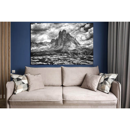 Cliffs In Black And White №SL831 Ready to Hang Canvas Print - Zellart Canvas Prints 0new, ALL_Products, Black & White Wall Art
