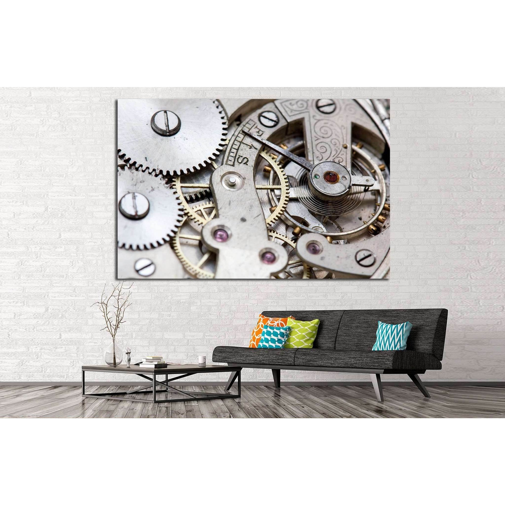 Clock wall art №216 Ready to Hang Canvas Print - Zellart Canvas Prints ALL_Products, wd-216