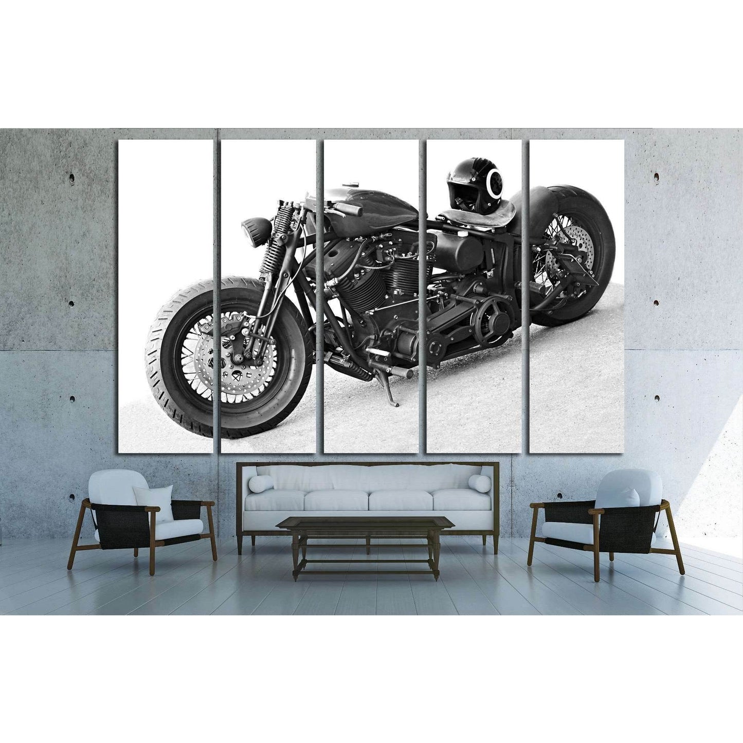 Close up of a high power chopper bike №1896 Ready to Hang Canvas PrintCanvas art arrives ready to hang, with hanging accessories included and no additional framing required. Every canvas print is hand-crafted, made on-demand at our workshop and expertly s