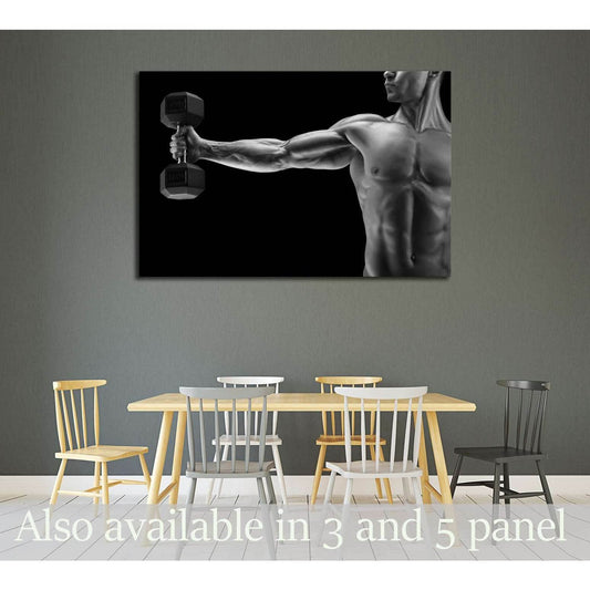 Close-up of a power fitness man's hand with dumbbell №3248 Ready to Hang Canvas PrintCanvas art arrives ready to hang, with hanging accessories included and no additional framing required. Every canvas print is hand-crafted, made on-demand at our workshop