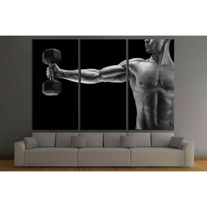 Close-up of a power fitness man's hand with dumbbell №3248 Ready to Hang Canvas PrintCanvas art arrives ready to hang, with hanging accessories included and no additional framing required. Every canvas print is hand-crafted, made on-demand at our workshop