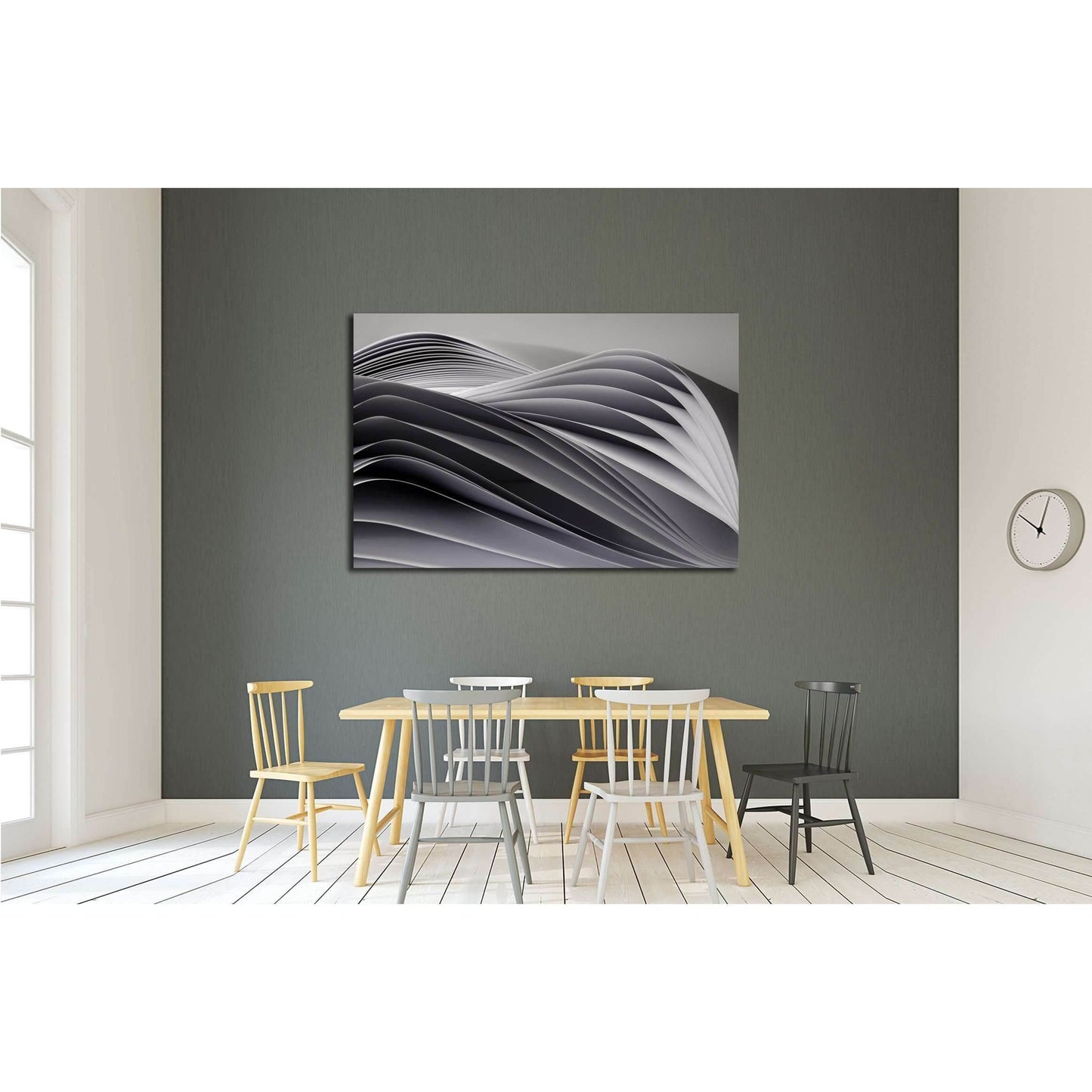 Close up textured abstracted beauty ocean-liked clean empty pages isolated in studio №2531 Ready to Hang Canvas Print - Zellart Canvas Prints ALL_Products, s-2531