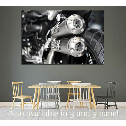 Closeup of exhaust or intake of racing motorcycle №1887 Ready to Hang Canvas PrintCanvas art arrives ready to hang, with hanging accessories included and no additional framing required. Every canvas print is hand-crafted, made on-demand at our workshop an