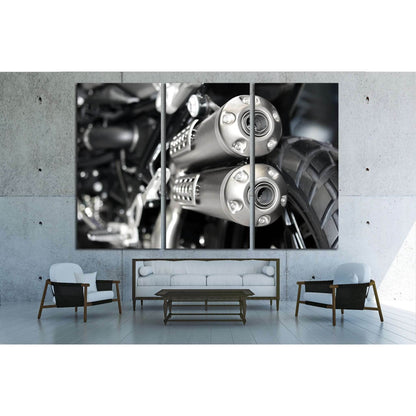 Closeup of exhaust or intake of racing motorcycle №1887 Ready to Hang Canvas PrintCanvas art arrives ready to hang, with hanging accessories included and no additional framing required. Every canvas print is hand-crafted, made on-demand at our workshop an