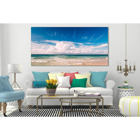 Clouds Above Body Of Water №SL153 Ready to Hang Canvas Print - Zellart Canvas Prints 0new, ALL_Products, Beach Ocean & Waves