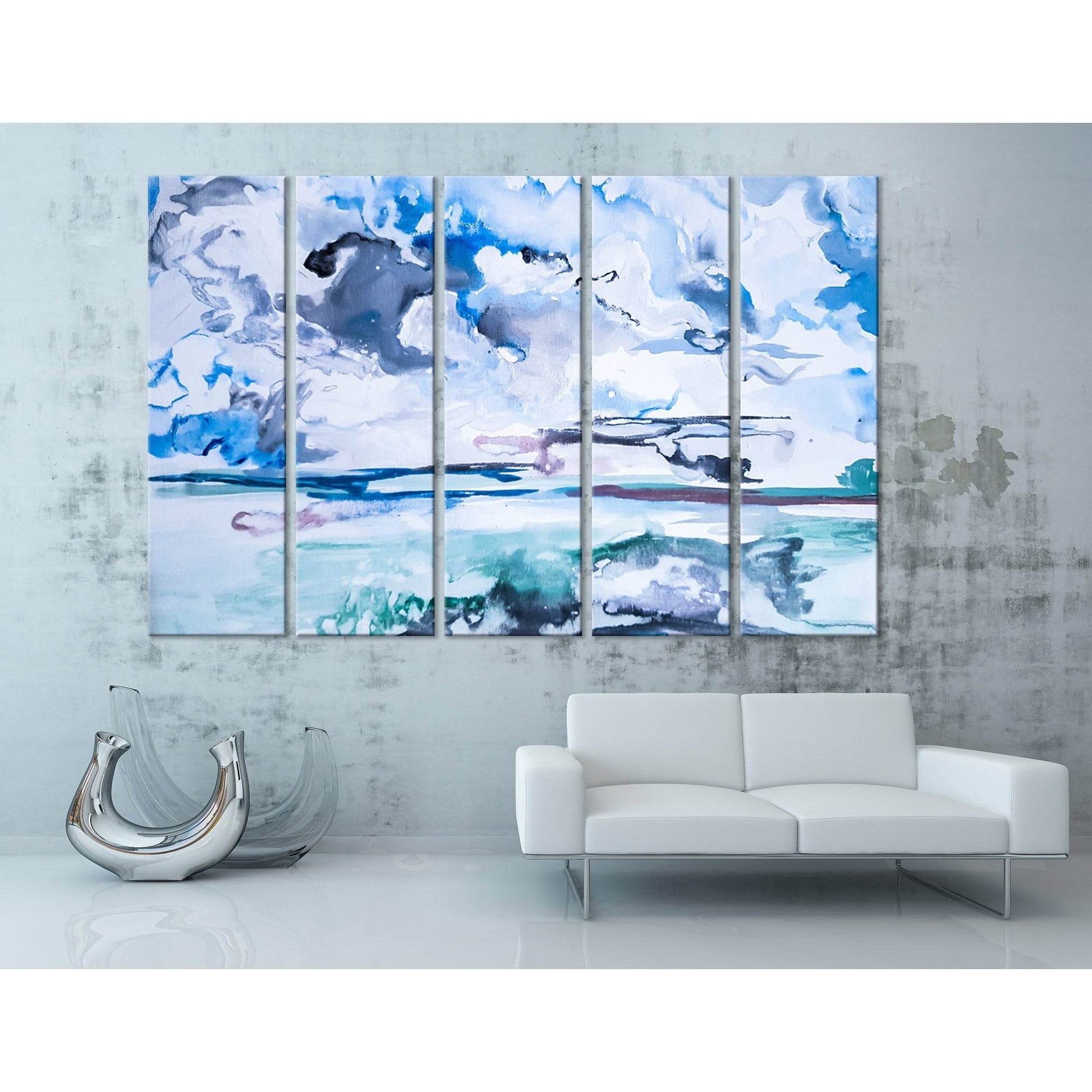 Cloudy Sky Abstract №04257 Ready to Hang Canvas Print - Zellart Canvas Prints ALL_Products