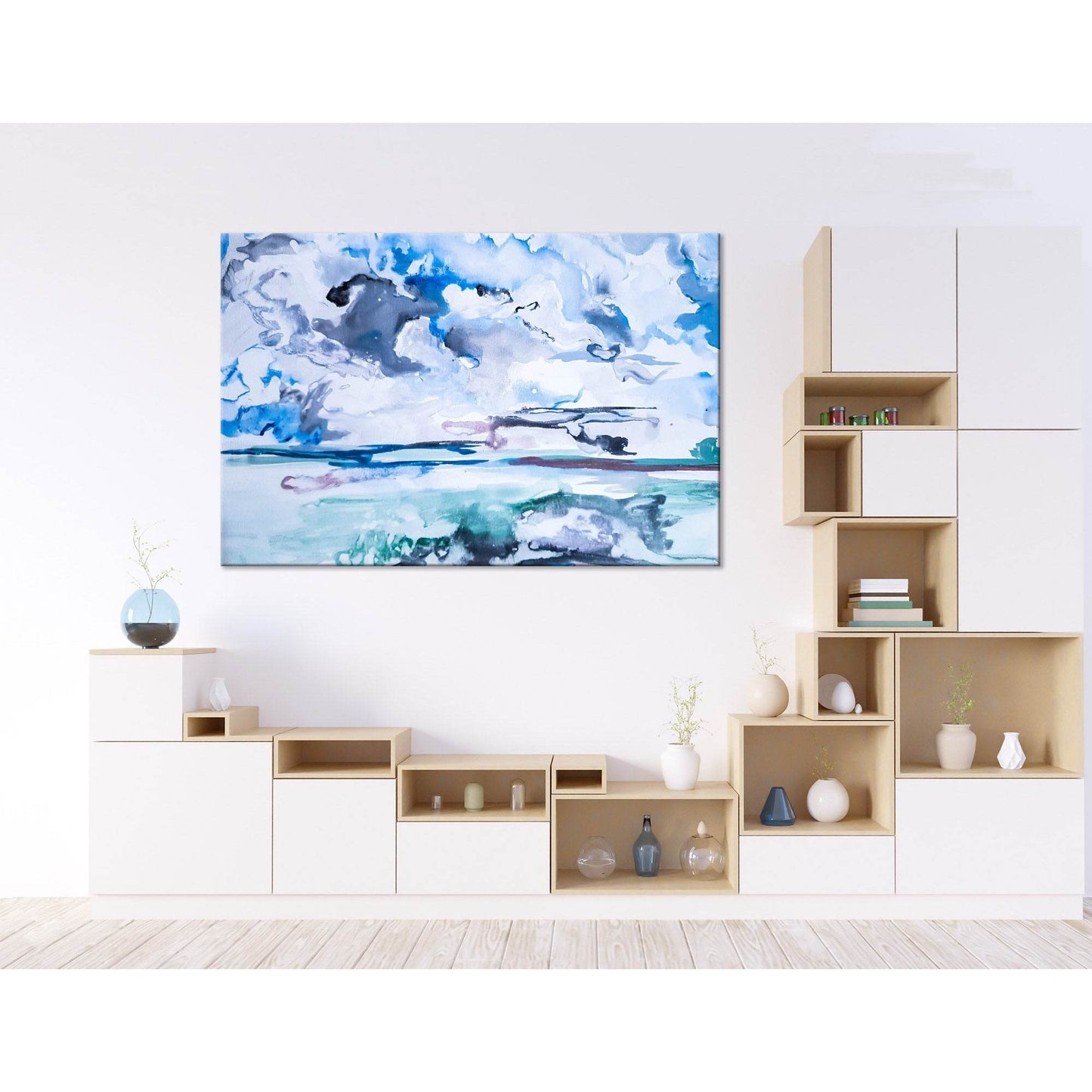Cloudy Sky Abstract №04257 Ready to Hang Canvas Print - Zellart Canvas Prints ALL_Products