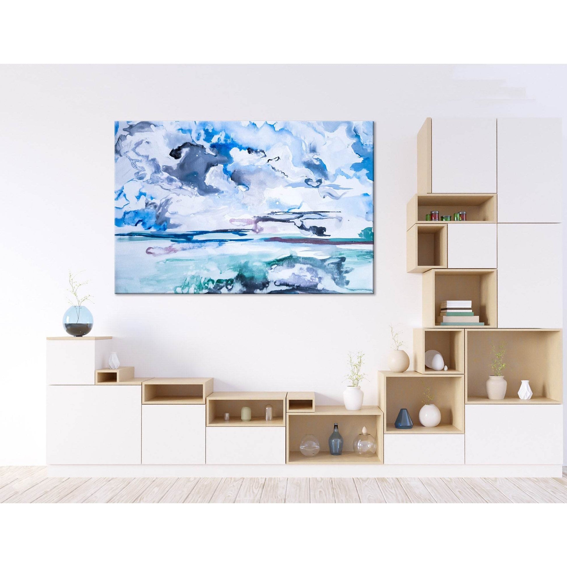 Cloudy Sky Abstract №04257 Ready to Hang Canvas Print - Zellart Canvas Prints ALL_Products