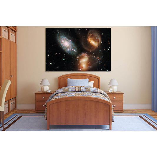 Cluster Of Galaxies Hubble Telescope №SL414 Ready to Hang Canvas Print - Zellart Canvas Prints 0new, ALL_Products, Astronomy & Space Canvas Wall Art