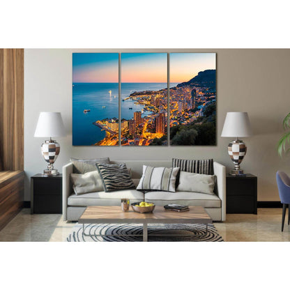 Coast City Sunset №SL224 Ready to Hang Canvas Print - Zellart Canvas Prints 0new, ALL_Products, SUNRISE & SUNSET WALL ART
