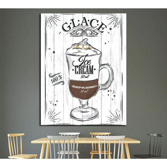 cofe. ice cofe. espresso №4580 Ready to Hang Canvas Print - Zellart Canvas Prints ALL_Products, s-4580
