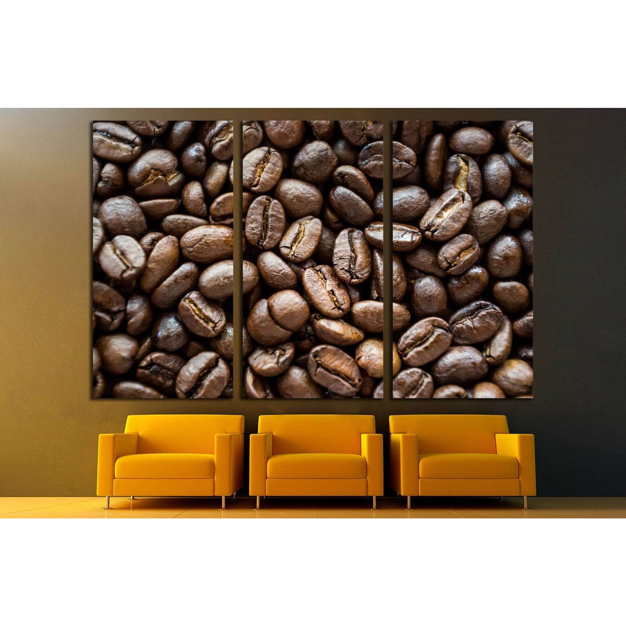 Coffee beans №1913 Ready to Hang Canvas Print