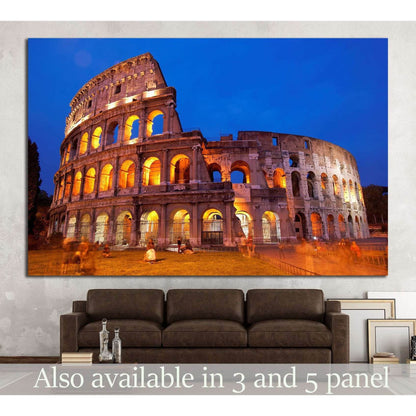 Coliseum, Rome №854 Ready to Hang Canvas Print - Zellart Canvas Prints ALL_Products, s-854