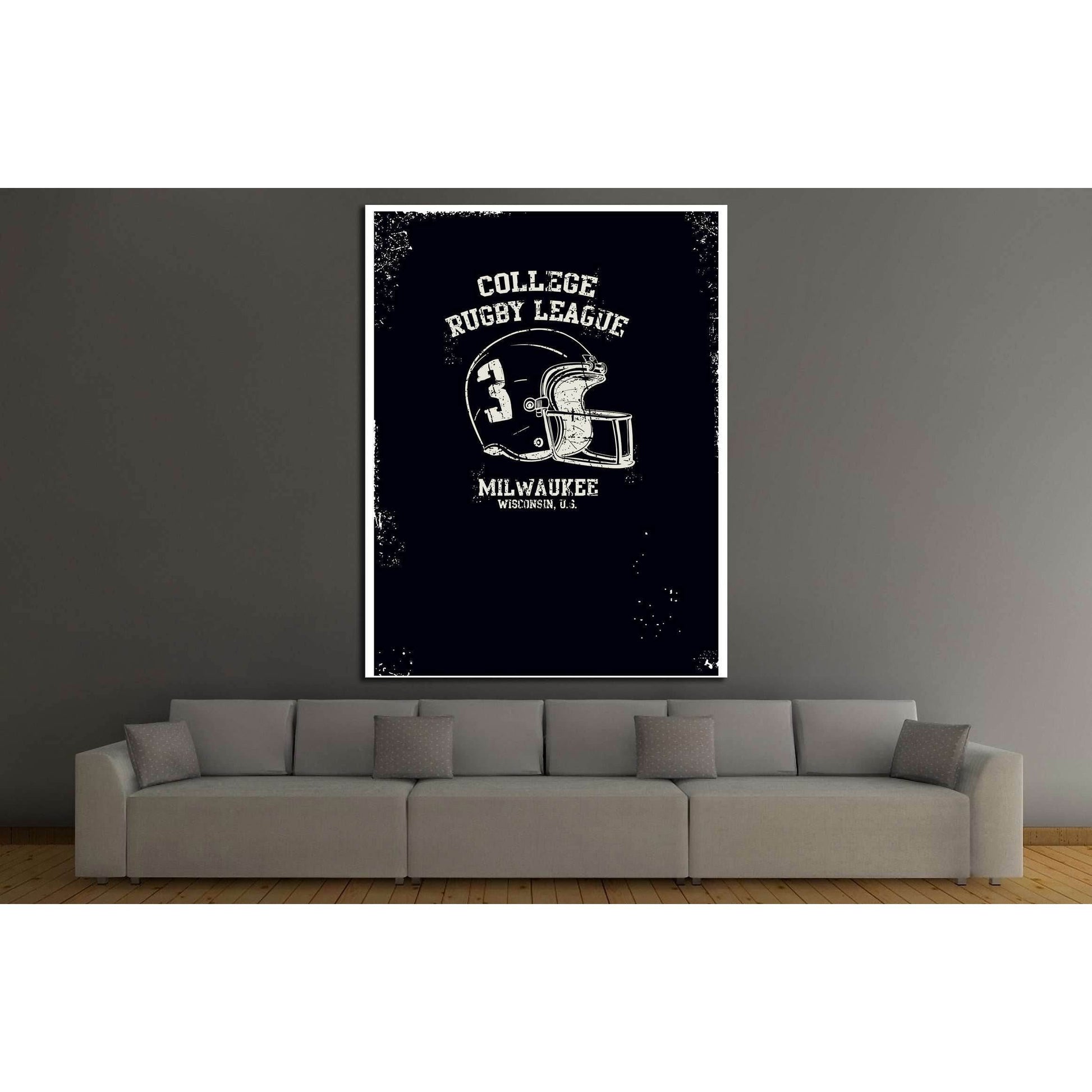 college rugby league milwauke №4593 Ready to Hang Canvas PrintCanvas art arrives ready to hang, with hanging accessories included and no additional framing required. Every canvas print is hand-crafted, made on-demand at our workshop and expertly stretched