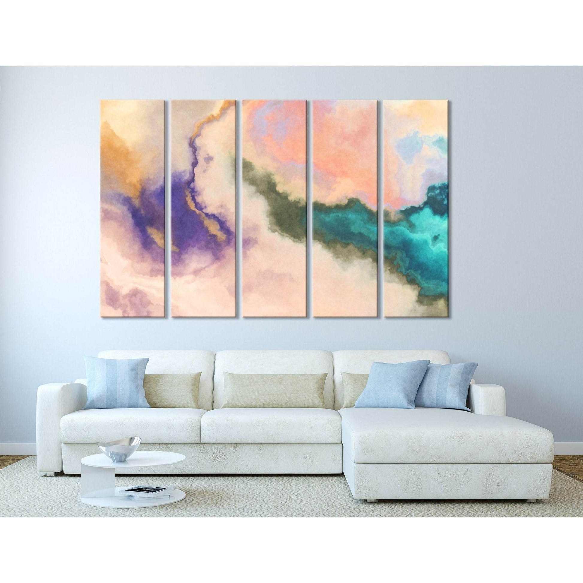 Colored Clouds Abstract №04343 Ready to Hang Canvas Print - Zellart Canvas Prints ALL_Products