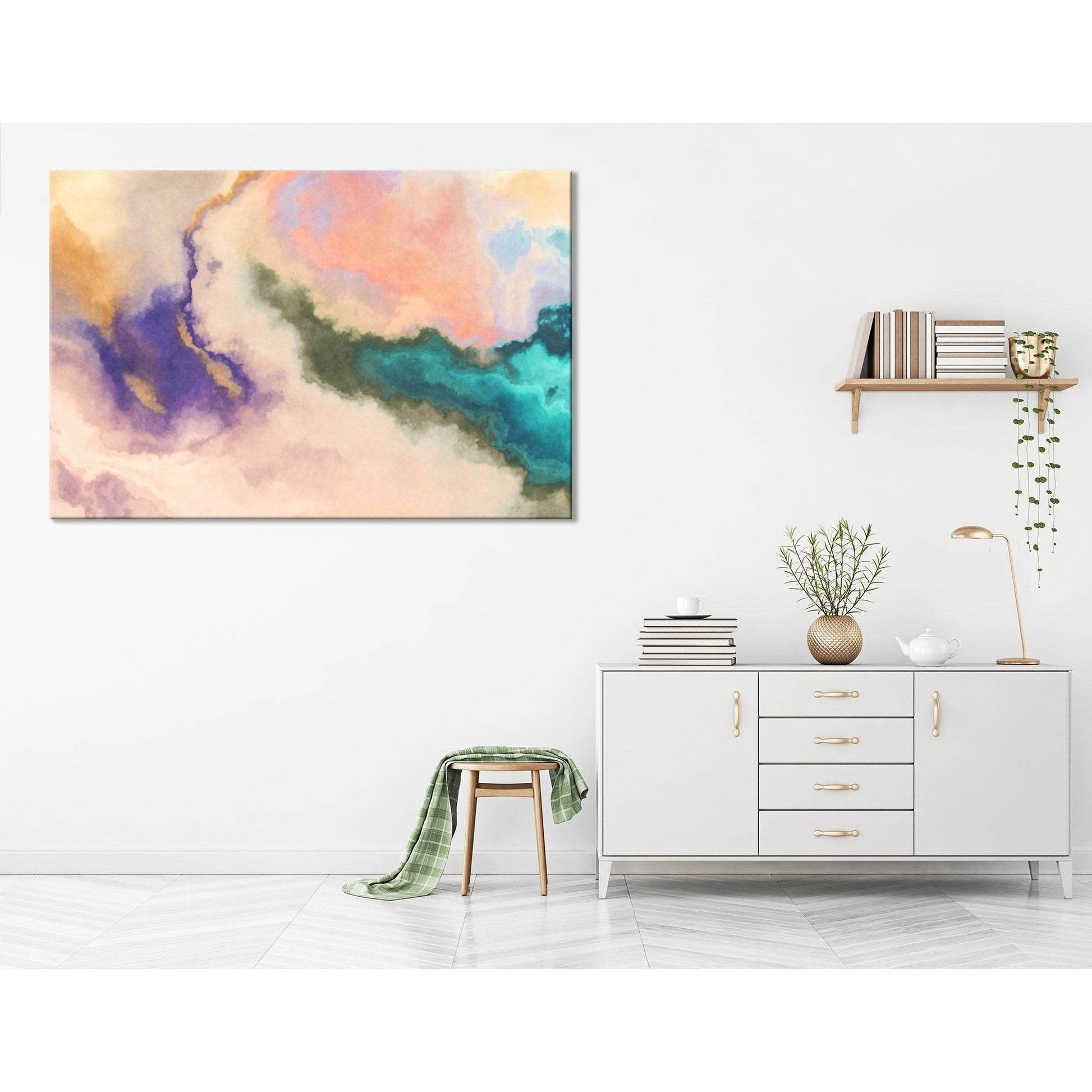 Colored Clouds Abstract №04343 Ready to Hang Canvas Print - Zellart Canvas Prints ALL_Products