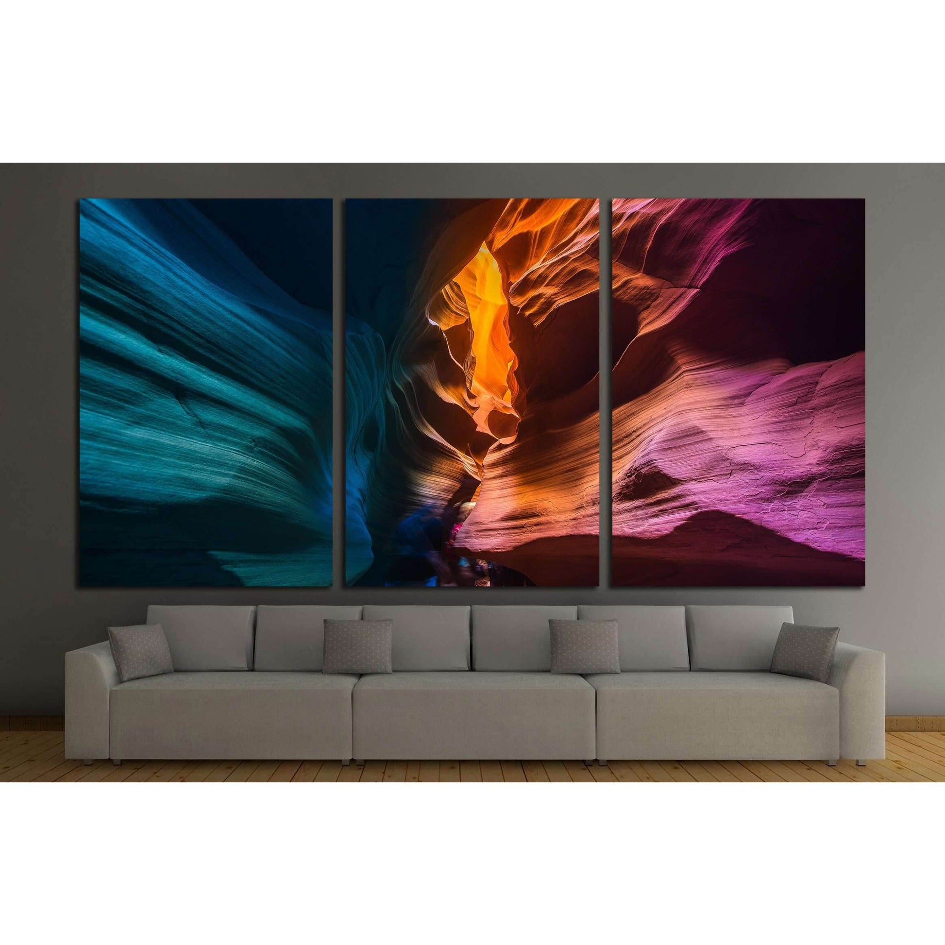 Colored rock formations. Canyon Antelope, Arizona №3208 Ready to Hang Canvas Print - Zellart Canvas Prints ALL_Products, s-3208