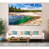 Colorful Abyss Pool in the West Thumb Geyser Basin in Yellowstone National Park №2004 Ready to Hang Canvas Print
