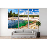 Colorful Abyss Pool in the West Thumb Geyser Basin in Yellowstone National Park №2004 Ready to Hang Canvas Print