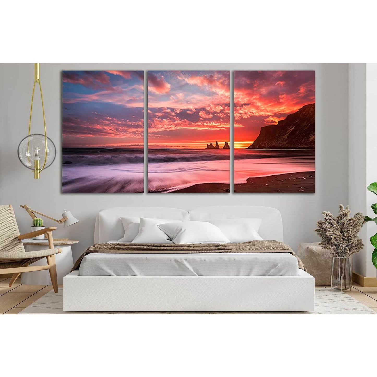 Colorful And Beautiful Sunset №SL275 Ready to Hang Canvas Print - Zellart Canvas Prints 0new, ALL_Products, SUNRISE & SUNSET WALL ART