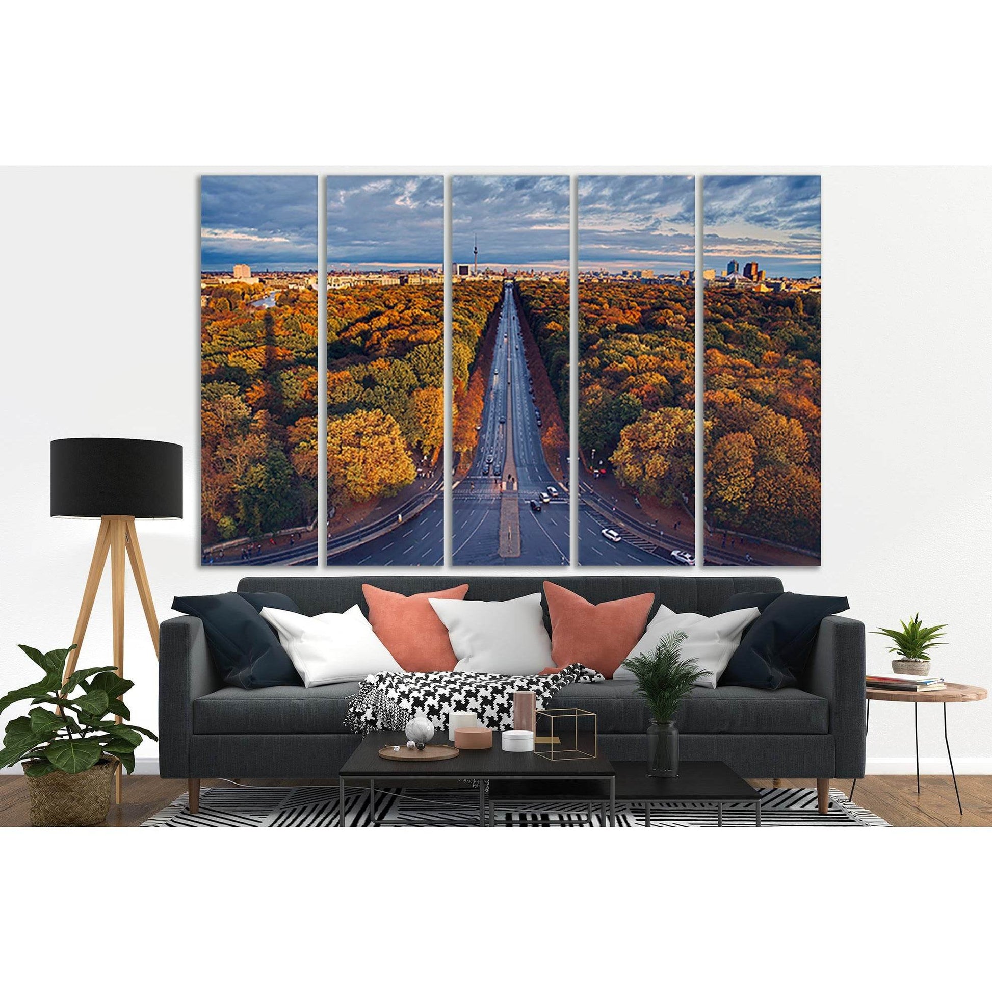 Colorful Autumn Germany Berlin №SL314 Ready to Hang Canvas Print - Zellart Canvas Prints 0new, ALL_Products, Cityscapes & Skylines