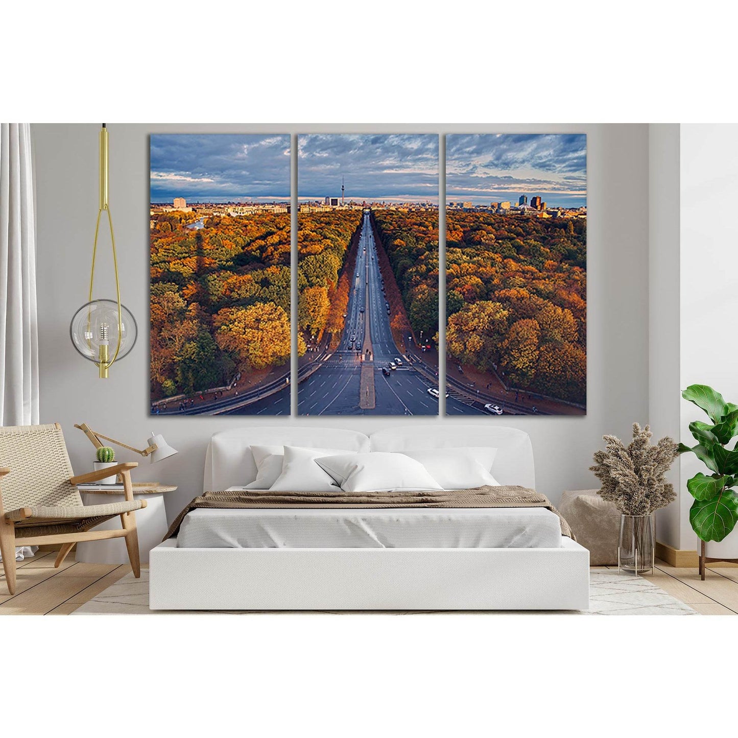Colorful Autumn Germany Berlin №SL314 Ready to Hang Canvas Print - Zellart Canvas Prints 0new, ALL_Products, Cityscapes & Skylines