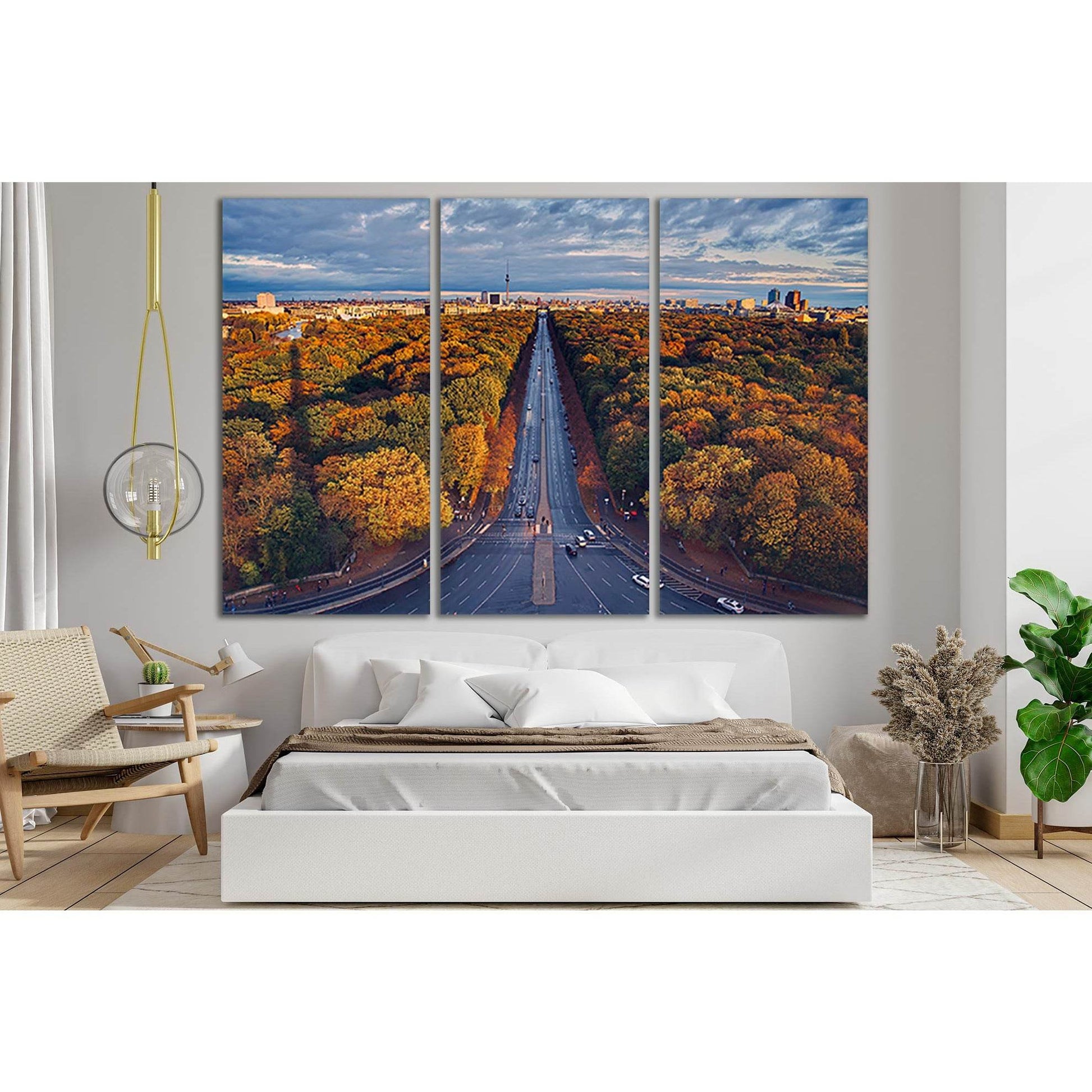 Colorful Autumn Germany Berlin №SL314 Ready to Hang Canvas Print - Zellart Canvas Prints 0new, ALL_Products, Cityscapes & Skylines