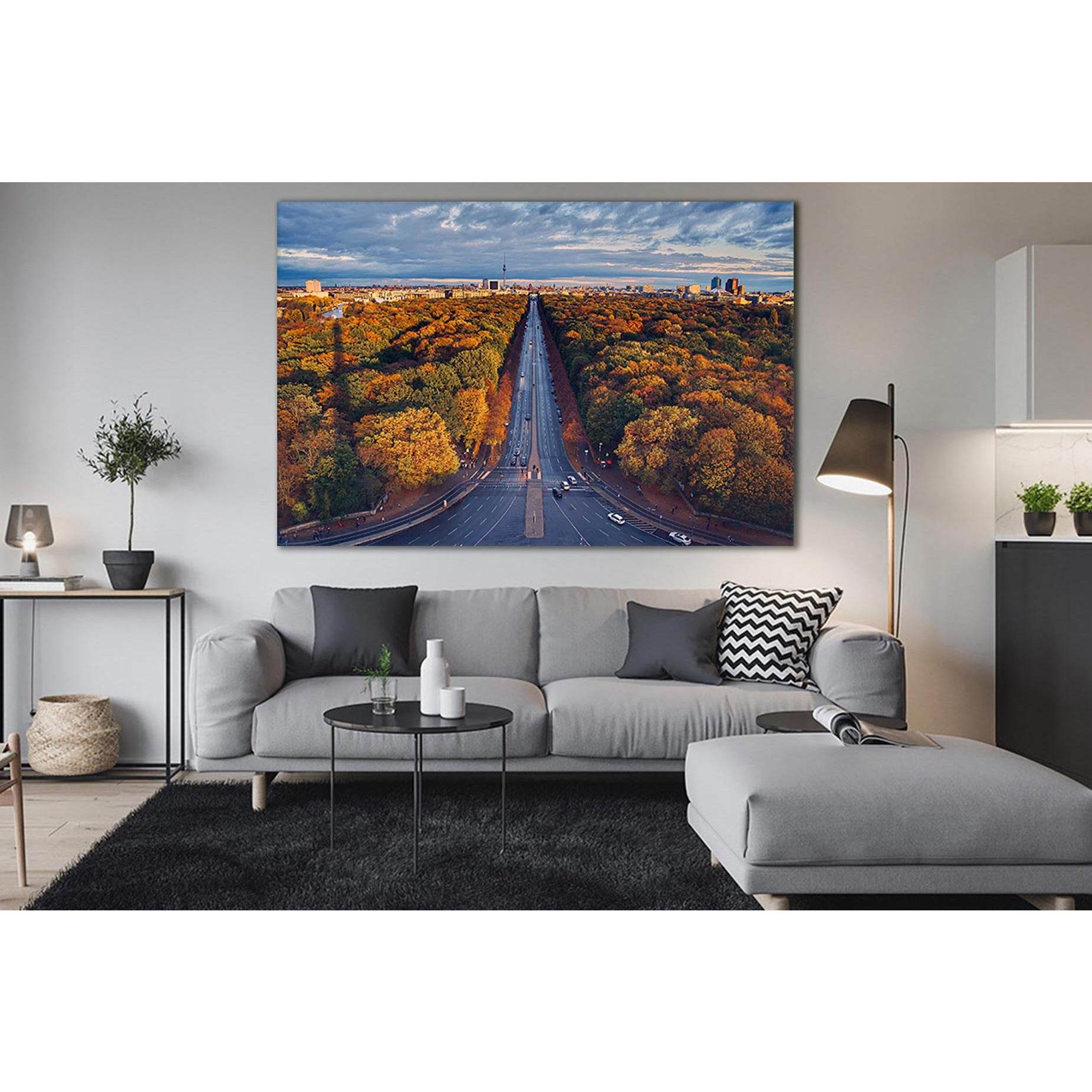 Colorful Autumn Germany Berlin №SL314 Ready to Hang Canvas Print - Zellart Canvas Prints 0new, ALL_Products, Cityscapes & Skylines