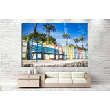 colorful beach houses of Sagaro, Costa Brava №1208 Ready to Hang Canvas Print