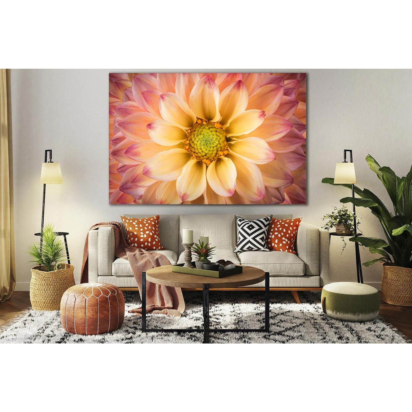 Colorful Flower Macro №SL713 Ready to Hang Canvas Print - Zellart Canvas Prints 0new, ALL_Products, Floral & Botanical Wall Art