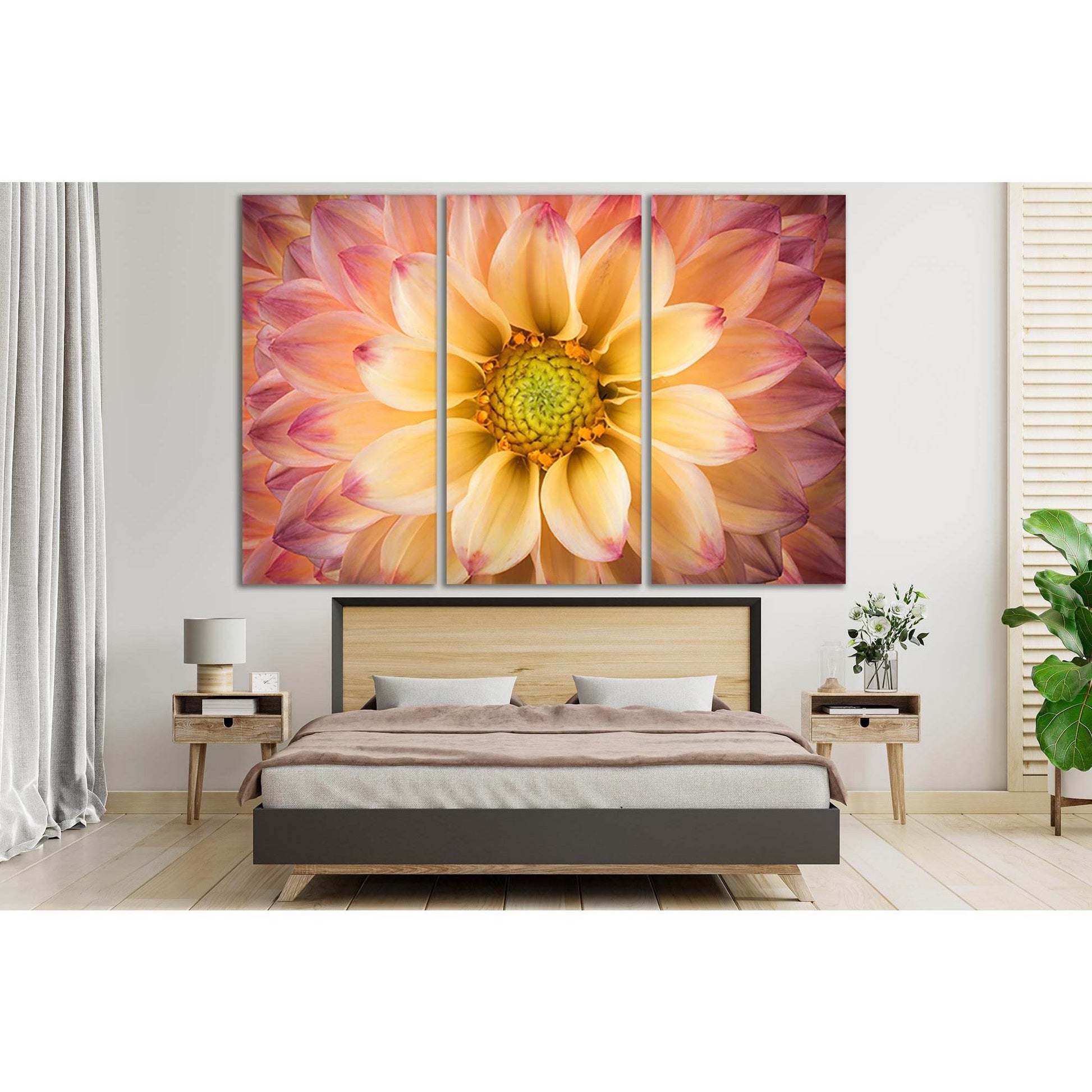 Colorful Flower Macro №SL713 Ready to Hang Canvas Print - Zellart Canvas Prints 0new, ALL_Products, Floral & Botanical Wall Art