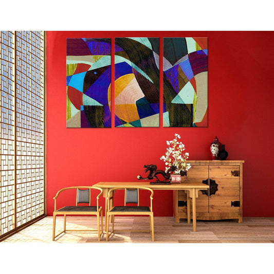 Colorful Geometry Abstract №04322 Ready to Hang Canvas Print - Zellart Canvas Prints ALL_Products