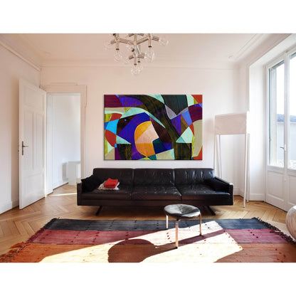 Colorful Geometry Abstract №04322 Ready to Hang Canvas Print - Zellart Canvas Prints ALL_Products