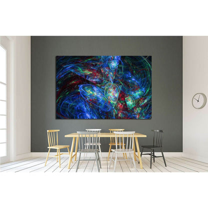 Colorful glowing abstract pattern, fractal for background №1588 Ready to Hang Canvas Print - Zellart Canvas Prints ALL_Products, s-1588
