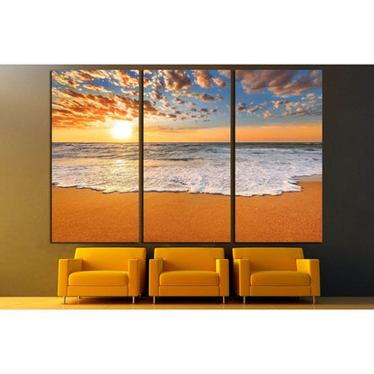 Colorful ocean beach sunrise №3109 Ready to Hang Canvas PrintCanvas art arrives ready to hang, with hanging accessories included and no additional framing required. Every canvas print is hand-crafted, made on-demand at our workshop and expertly stretched