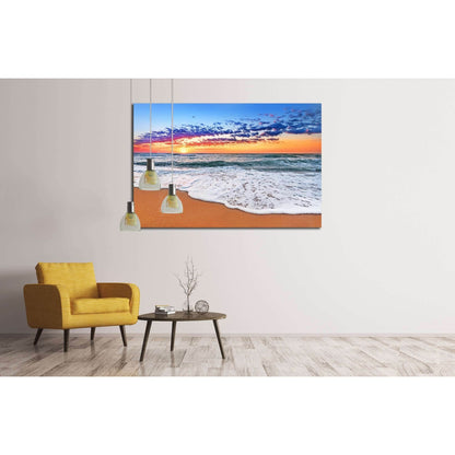 Colorful ocean beach sunrise. №3085 Ready to Hang Canvas PrintCanvas art arrives ready to hang, with hanging accessories included and no additional framing required. Every canvas print is hand-crafted, made on-demand at our workshop and expertly stretched