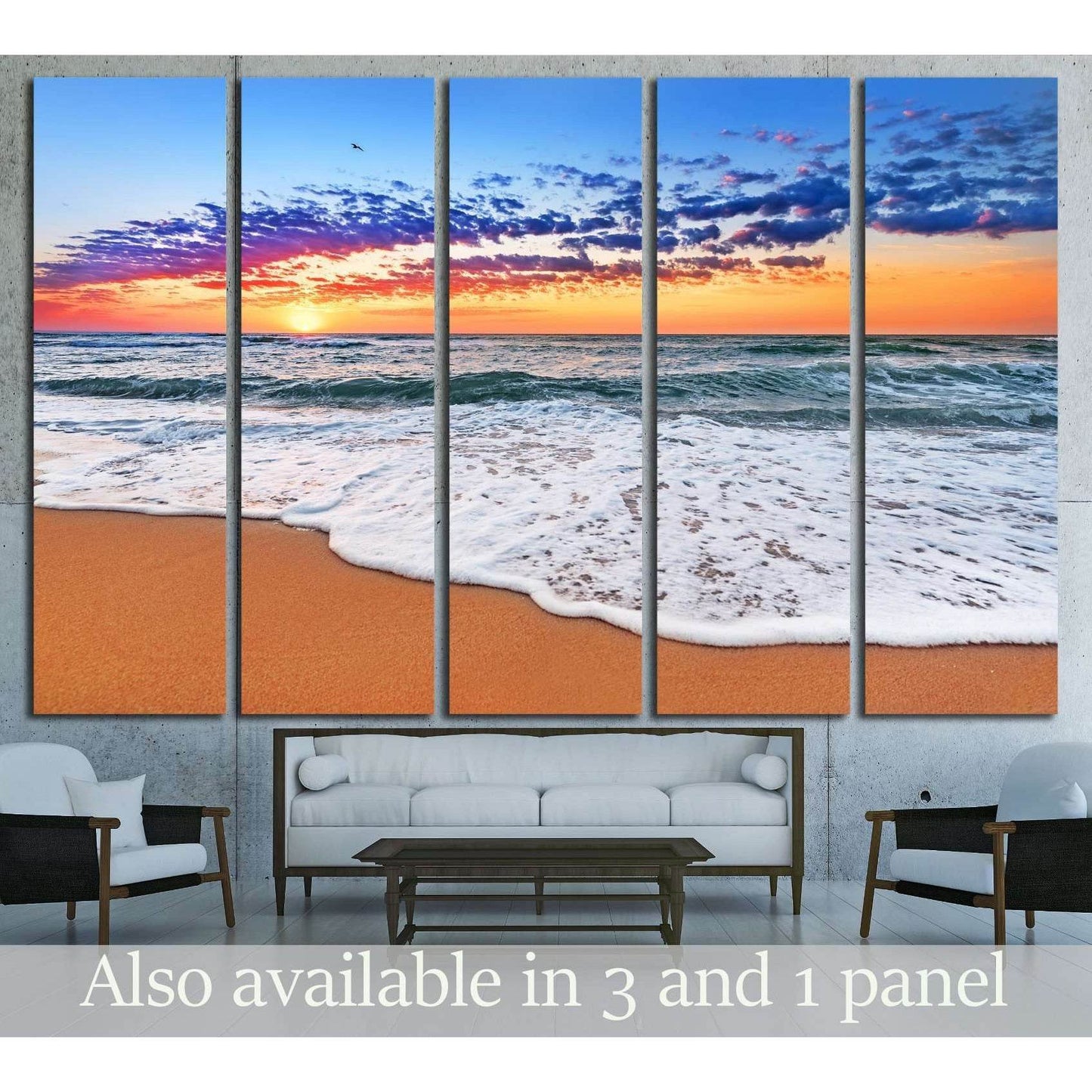 Colorful ocean beach sunrise. №3085 Ready to Hang Canvas PrintCanvas art arrives ready to hang, with hanging accessories included and no additional framing required. Every canvas print is hand-crafted, made on-demand at our workshop and expertly stretched