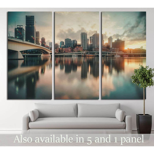 Colorful Sunrise in Brisbane №2724 Ready to Hang Canvas PrintCanvas art arrives ready to hang, with hanging accessories included and no additional framing required. Every canvas print is hand-crafted, made on-demand at our workshop and expertly stretched