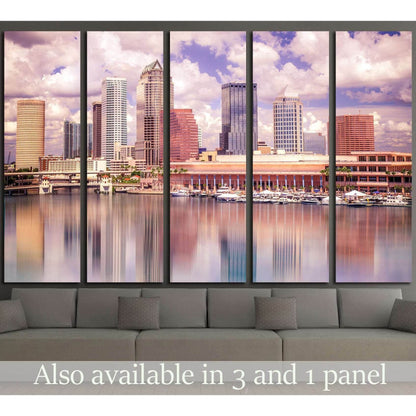 Colorful Tampa Florida skyline and bay №1759 Ready to Hang Canvas Print - Zellart Canvas Prints ALL_Products, s-1759