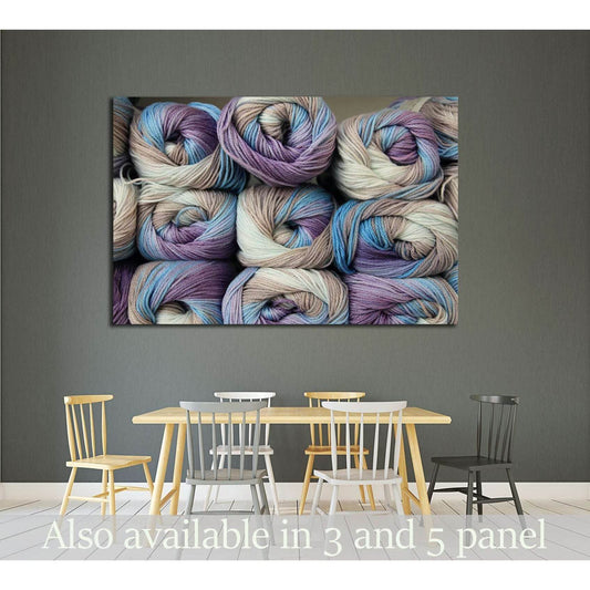 Colorful Yarn №2539 Ready to Hang Canvas Print - Zellart Canvas Prints ALL_Products, s-2539