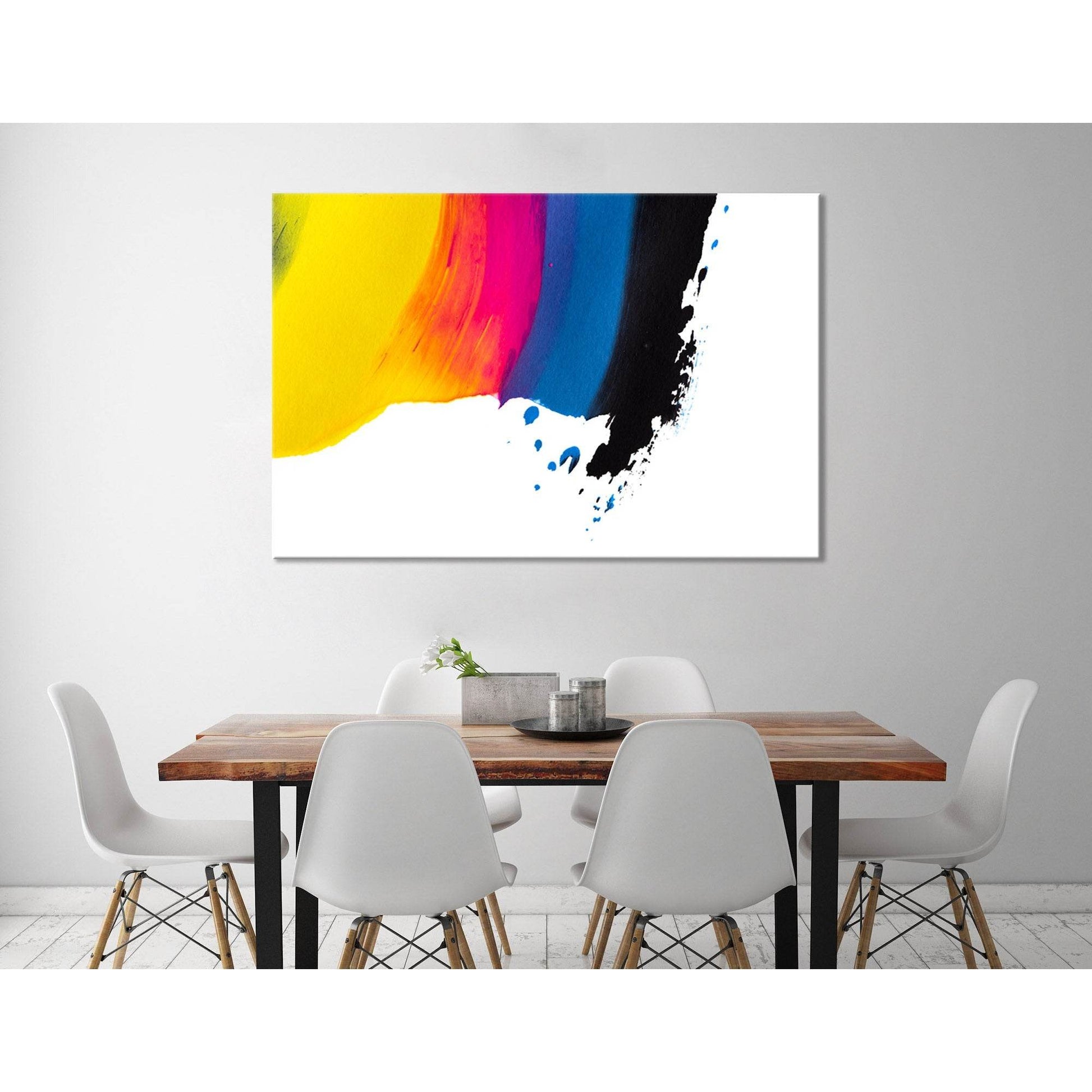 Colors Of Rainbow Abstract №04412 Ready to Hang Canvas Print - Zellart Canvas Prints ALL_Products