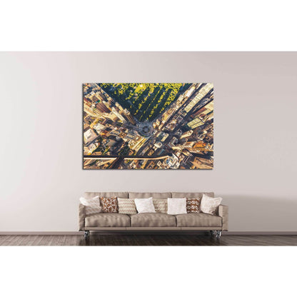 Columbus Circle and Central Park in New York City at sunset №1654 Ready to Hang Canvas Print - Zellart Canvas Prints 0_NY_ART, ALL_Products, s-1654