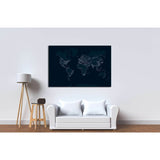 Communications network map of the world №1931 Ready to Hang Canvas Print